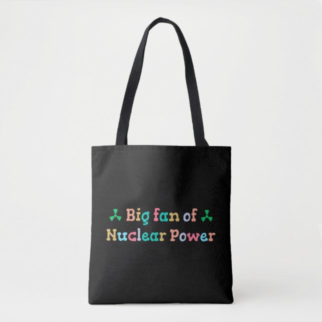 Bolsa Tote Grande fã da energia nuclear (Frente)