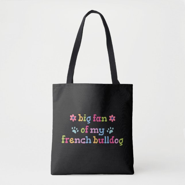 Bolsa Tote Grande fã do meu Bulldogue Francês (Frente)