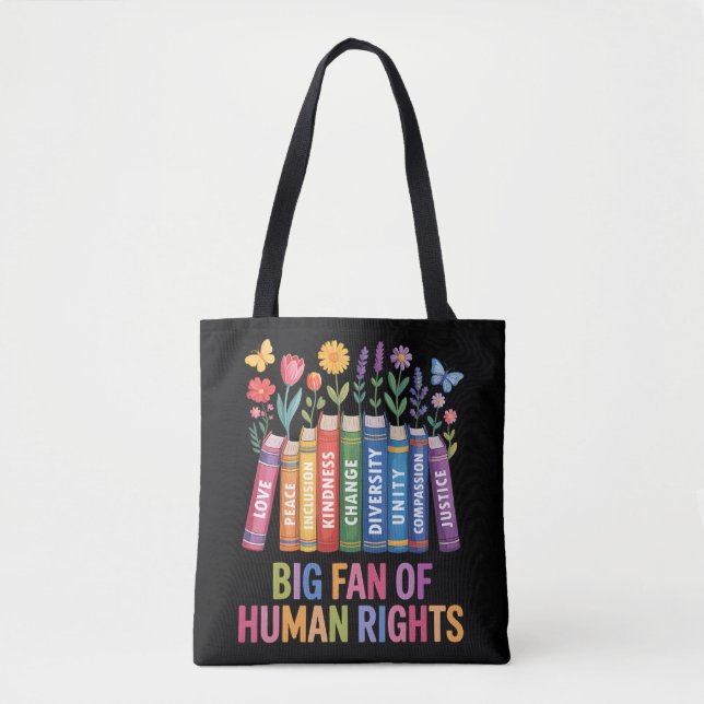 Bolsa Tote Grande Fã dos Direitos Humanos (Frente)