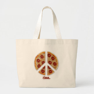 Bolsa Tote Grande "Faça a pizza, as bolsas não da guerra"