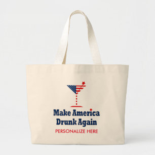 BOLSA TOTE GRANDE FAÇA O BEBADO AMERICANO NOVAMENTE