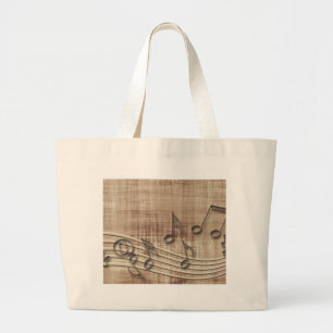 Bolsa Tote Grande Faça o bege da música 03