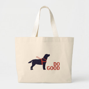 Bolsa Tote Grande Faça o bem - Service Dog - Black Lab