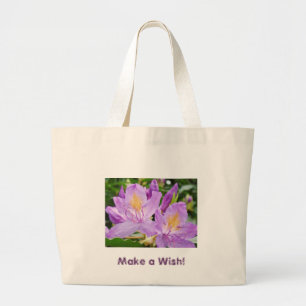 Bolsa Tote Grande Faça um desejo! Tote Bag Rhododedrs Roxos