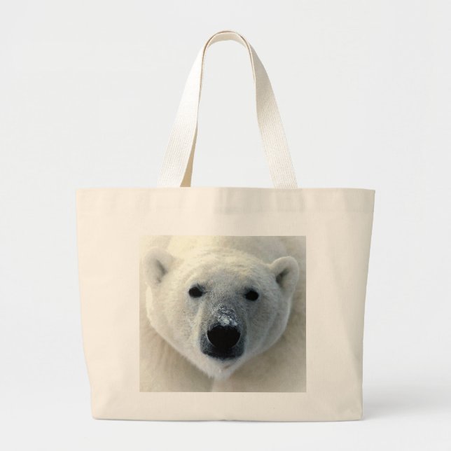 Bolsa Tote Grande Face do Urso Polar (Frente)