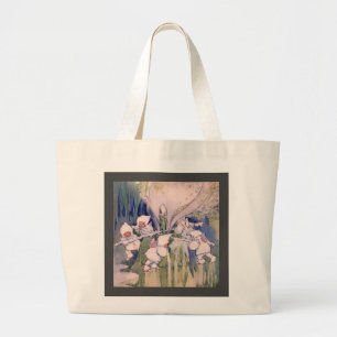 Bolsa Tote Grande Fadas da Neve Fazendo Neve