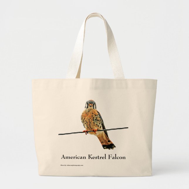 Bolsa Tote Grande Falcão do Kestrel Americano (Frente)