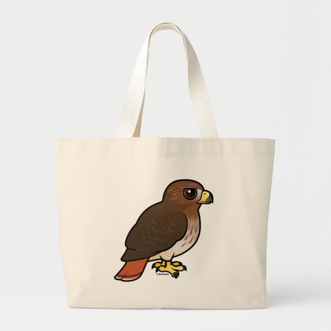 Bolsa Tote Grande falcão Vermelho-atado (Frente)