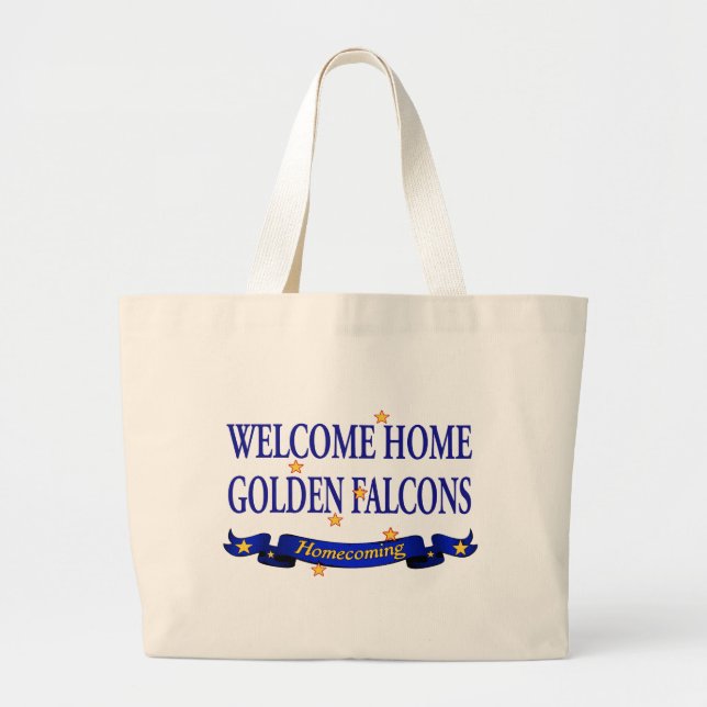 Bolsa Tote Grande Falcons dourados Home bem-vindos (Frente)