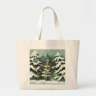 Bolsa Tote Grande Família Árvore Natal
