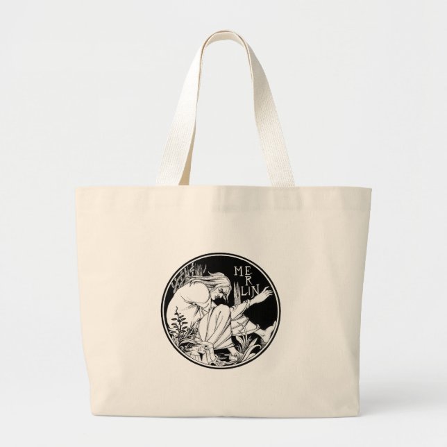 Bolsa Tote Grande Fantasia Merlin Art Nouveau (Frente)