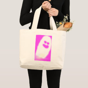 Bolsa Tote Grande Fantasma fofo de Pinkoew