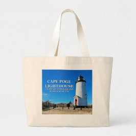 Bolsa Tote Grande Farol Cape Poge, Massachusetts Chappaquiddick
