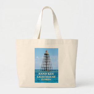 Bolsa Tote Grande Farol chave da areia, sacola do jumbo de Florida