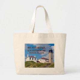 Bolsa Tote Grande Farol de Beavertail, Saco de Tote de Rhode Island