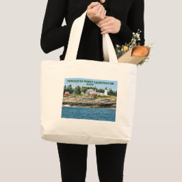 Bolsa Tote Grande Farol de Ponto Pemaquide, Maine Tote Bag
