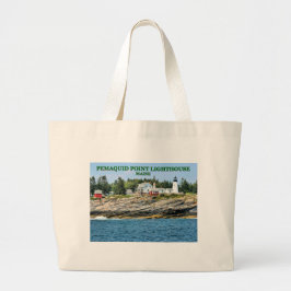Bolsa Tote Grande Farol de Ponto Pemaquide, Maine Tote Bag