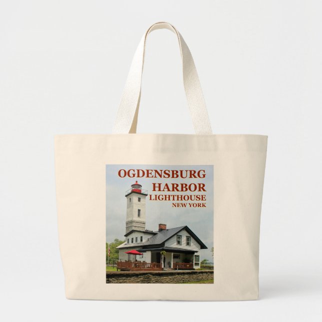 Bolsa Tote Grande Farol de Porto Ogdensburg, New York Tote Bag (Frente)