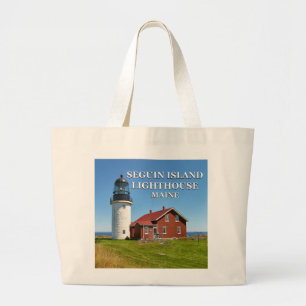 Bolsa Tote Grande Farol de Seguin Island, Maine Jumbo Tote Bag