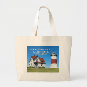 Bolsa Tote Grande Farol do ponto de Stratford, Connecticut