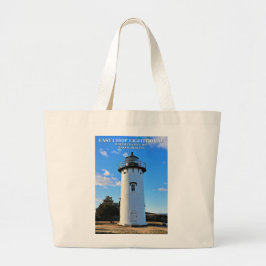 Bolsa Tote Grande Farol East Chop, Massachusetts Jumbo Tote Bag