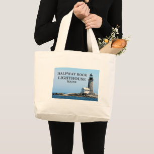 Bolsa Tote Grande Farol incompleto da rocha, sacola do jumbo de