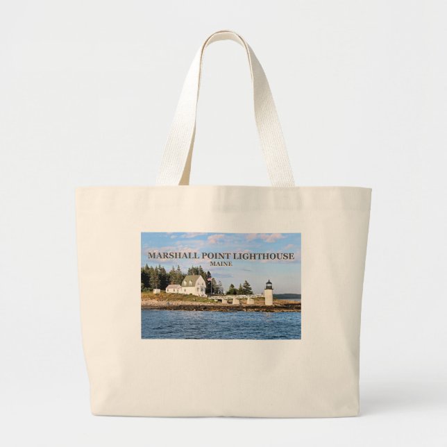 Bolsa Tote Grande Farol Marshall Point, Maine Jumbo Tote Bag (Frente)