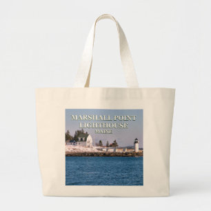 Bolsa Tote Grande Farol Marshall Point, Maine Jumbo Tote Bag