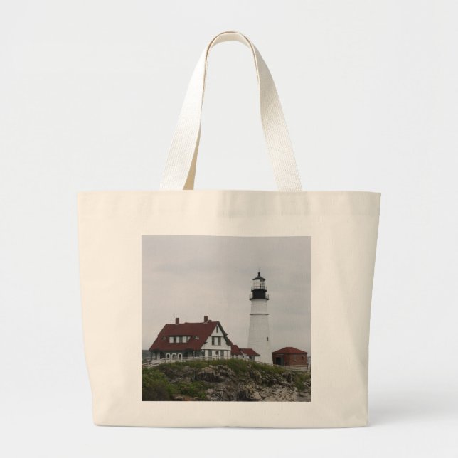 Bolsa Tote Grande Farol principal de Portland (Frente)