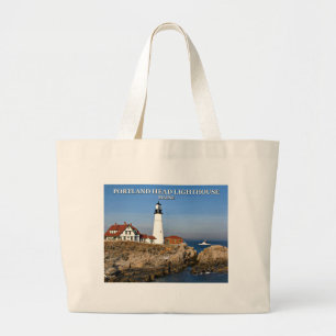 Bolsa Tote Grande Farol principal de Portland, Maine