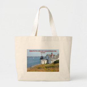 Bolsa Tote Grande Farol principal dos marrons, sacola do jumbo de