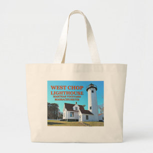 Bolsa Tote Grande Farol West Chop, Marthas Vineyard MÃES Tote Bag