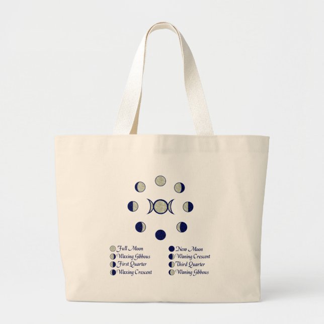 Bolsa Tote Grande Fases da lua (Frente)