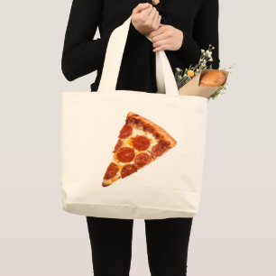 Bolsa Tote Grande Fatia de pizza de pepperoni clássica derretida do
