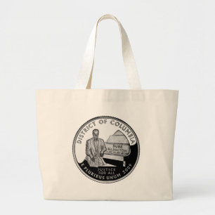 Bolsa Tote Grande Faux Washington District of Columbia Quarter