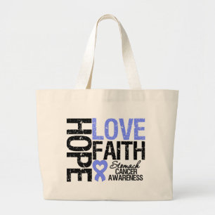 Bolsa Tote Grande Fé do amor da esperança do cancer de estômago