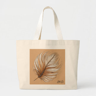 Bolsa Tote Grande "Feather Elegance Tote Bag"