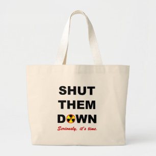 Bolsa Tote Grande Fechado lhes abaixo do slogan das Anti-Armas