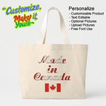 Feito no Canadá, em Jumbo Tote Bag
