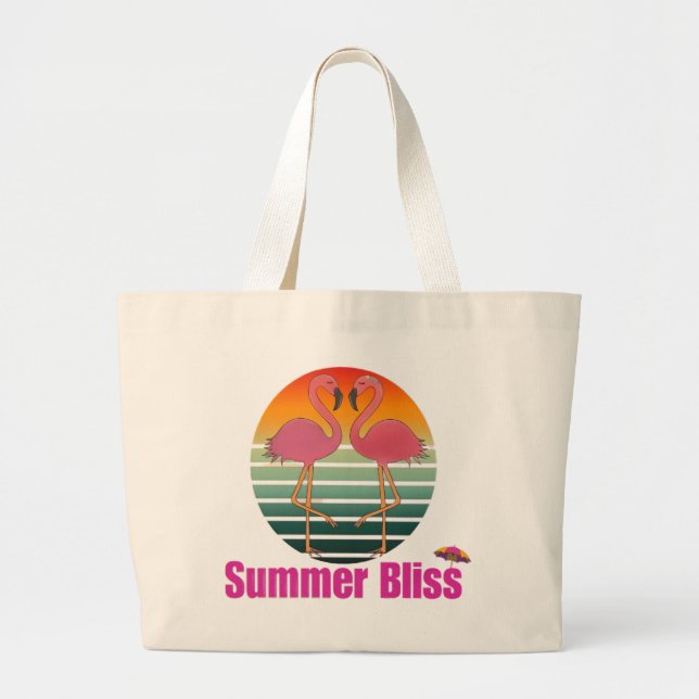 Bolsa Tote Grande Felicidade de Verão  (Frente)