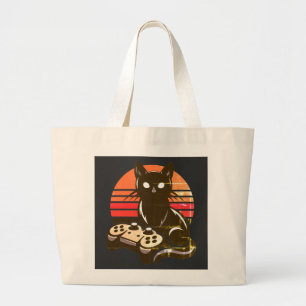 Bolsa Tote Grande Feline Gamer: As Crônicas do Controlador Pawsome