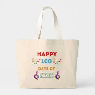 Bolsa Tote Grande Feliz 100 Dias De Música