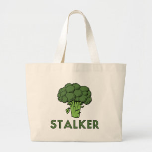 Bolsa Tote Grande FELIZ Brócolis Divertido Humor Pun