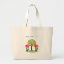 Bolsa Tote Grande Feliz Dia das Mães Natureza Design DigitalArtCanva