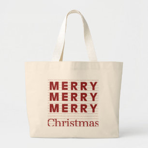 Bolsa Tote Grande Feliz, Feliz, Feliz Natal