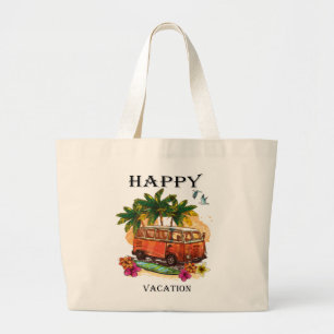 Bolsa Tote Grande Feliz Férias Para cada homem, mulher, garoto.