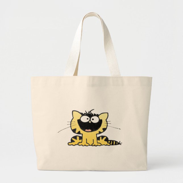 Bolsa Tote Grande Feliz-Gatinho (Frente)