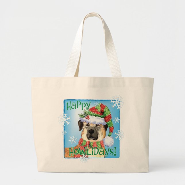 Bolsa Tote Grande Feliz Howlidays Anatólia Shepherd Large Tote Bag (Frente)