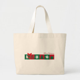 Bolsa Tote Grande Feliz Natal