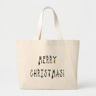 Bolsa Tote Grande Feliz Natal - Fonte de decoração
